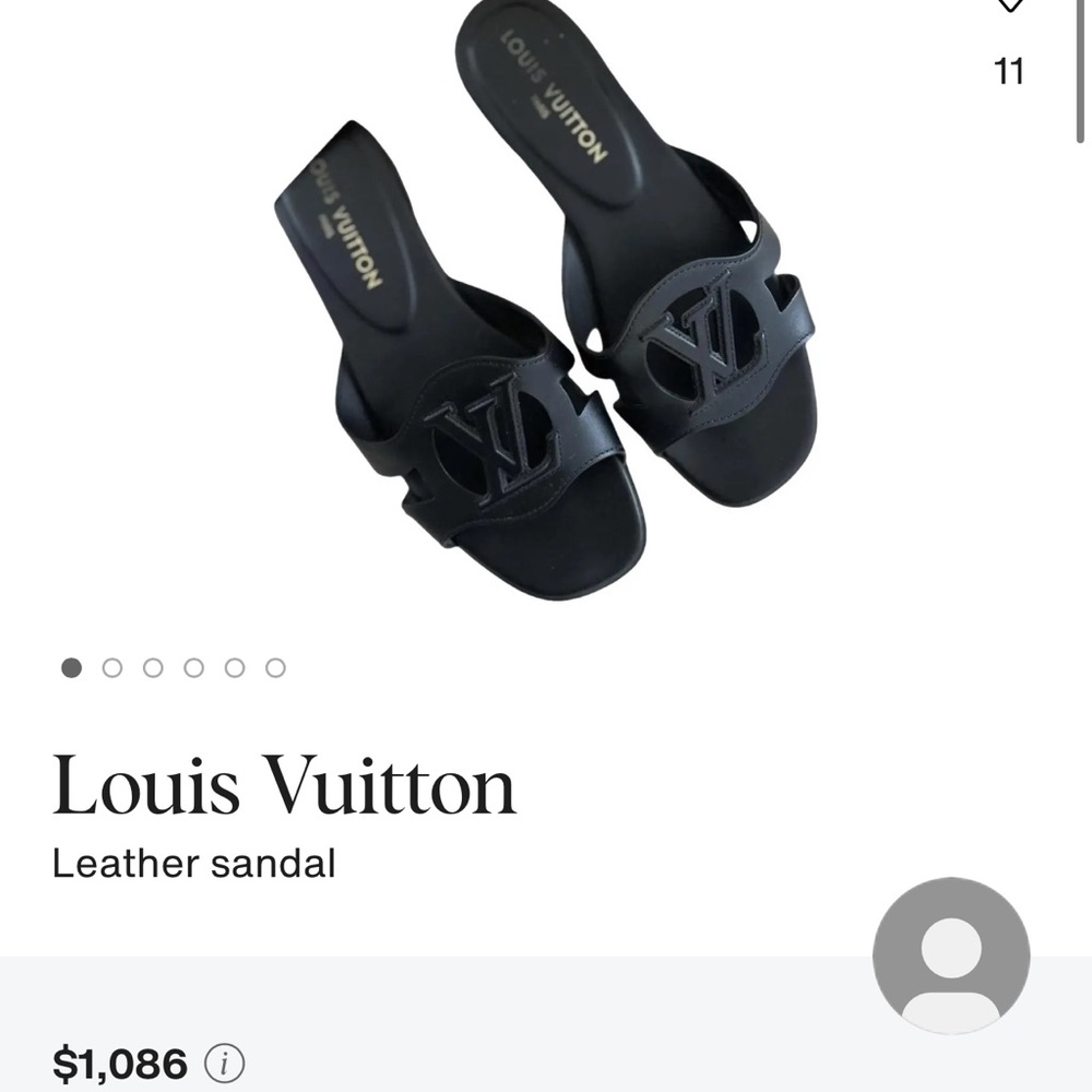 Louis Vuitton Black Logo Slide Sandals - Picture 13 of 13
